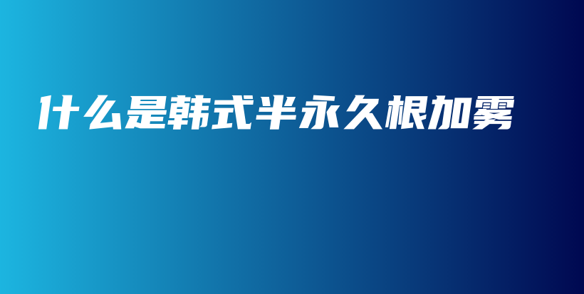 什么是韓式半永久根加霧插圖