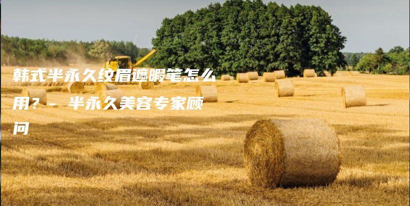 韓式半永久紋眉遮暇筆怎么用？- 半永久美容專家顧問插圖