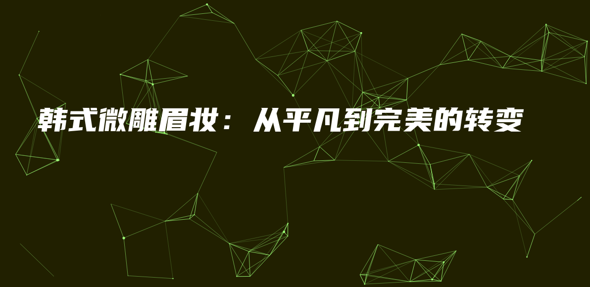 韓式微雕眉妝：從平凡到完美的轉(zhuǎn)變插圖