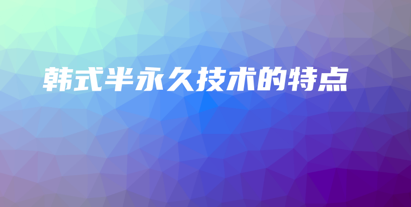韓式半永久技術(shù)的特點(diǎn)插圖