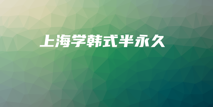 上海學韓式半永久插圖