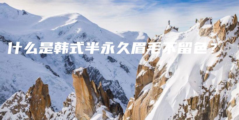 什么是韓式半永久眉毛不留色？插圖