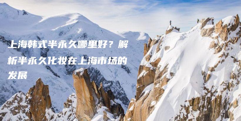 上海韓式半永久哪里好？解析半永久化妝在上海市場的發(fā)展插圖