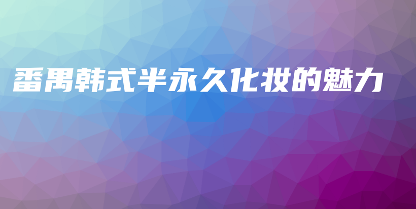 番禺韓式半永久化妝的魅力插圖