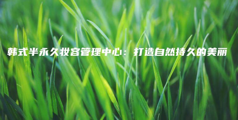韓式半永久妝容管理中心：打造自然持久的美麗插圖