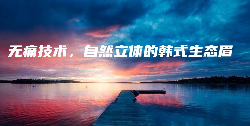 無痛技術(shù)，自然立體的韓式生態(tài)眉插圖