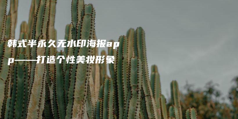 韓式半永久無水印海報app——打造個性美妝形象插圖