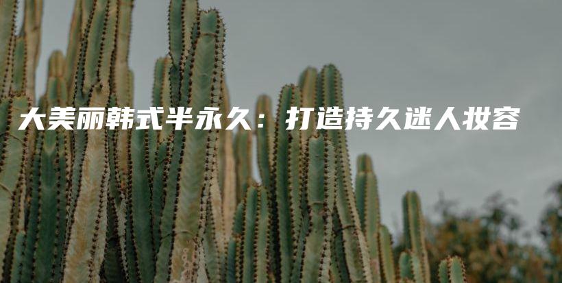 大美麗韓式半永久：打造持久迷人妝容插圖
