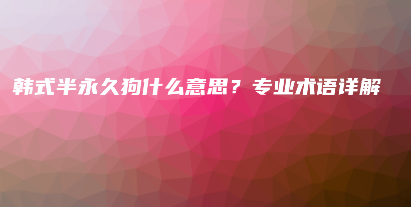 韓式半永久狗什么意思？專(zhuān)業(yè)術(shù)語(yǔ)詳解插圖