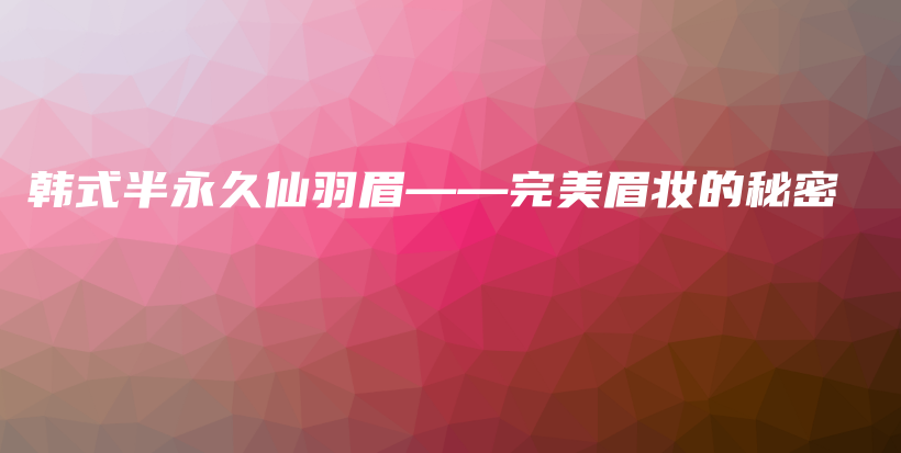 韓式半永久仙羽眉——完美眉妝的秘密 – Anne美學(xué)插圖4