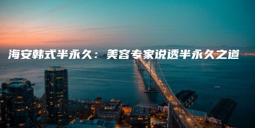 海安韓式半永久：美容專家說透半永久之道插圖