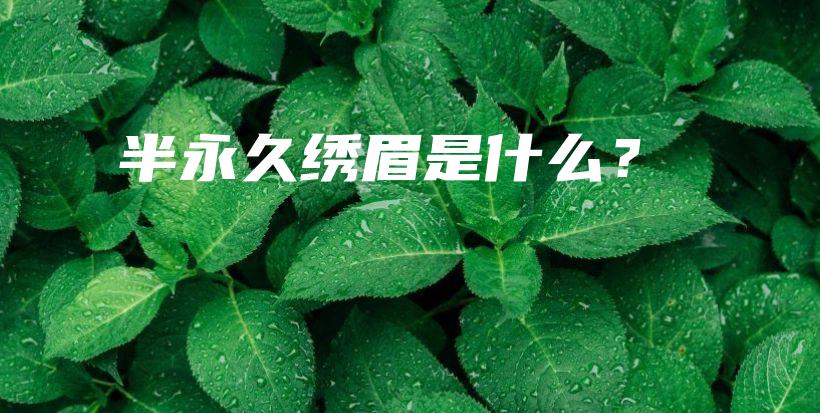 半永久繡眉是什么？插圖