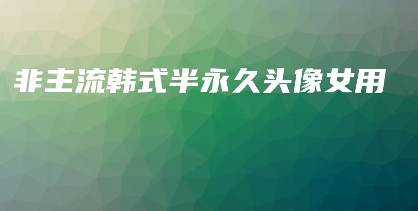 非主流韓式半永久頭像女用插圖