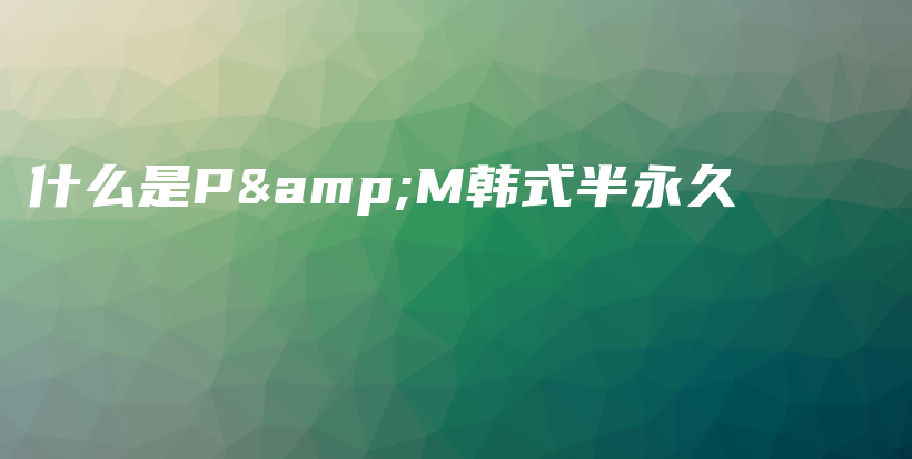 什么是P&M韓式半永久插圖