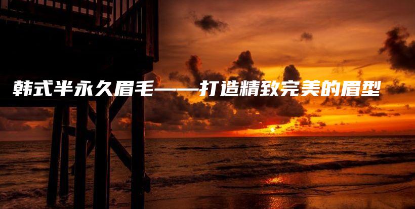 韓式半永久眉毛——打造精致完美的眉型插圖