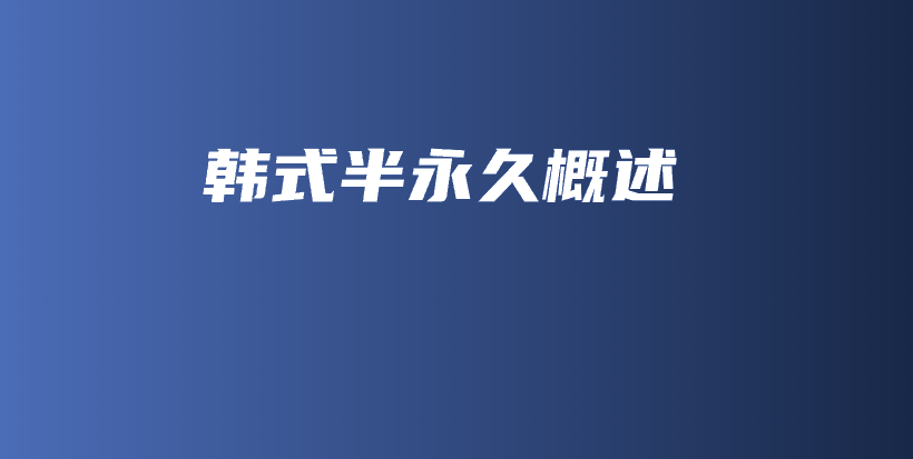 韓式半永久概述插圖