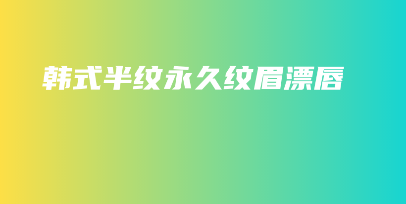 韓式半紋永久紋眉漂唇插圖